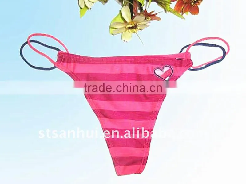 China factory wholesale hot sexy girls panty g string photos with stylish striped