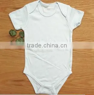 2015 Hot Sale Newborn Baby Romper Short Sleeve 100% Cotton Bodysuit