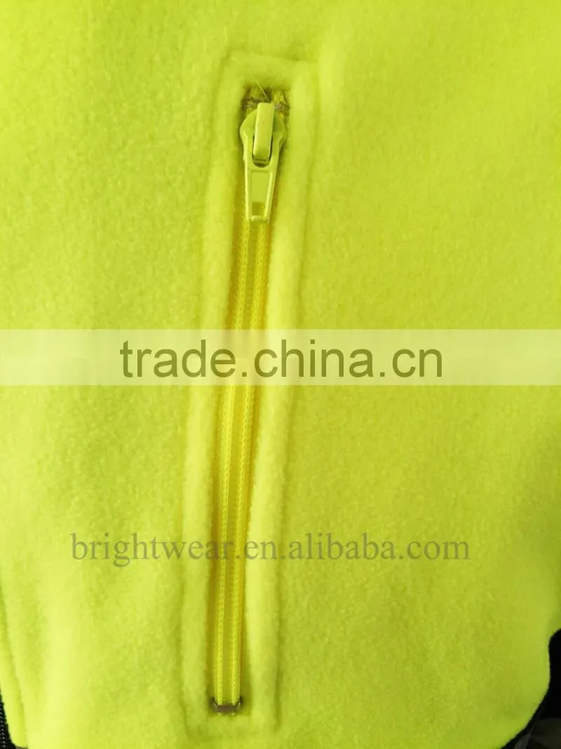 Two-color high visibility polar jacket with reflective tapes in body and arms