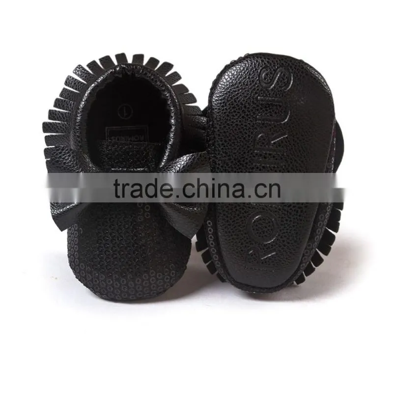 High quality pu sequin baby moccasins