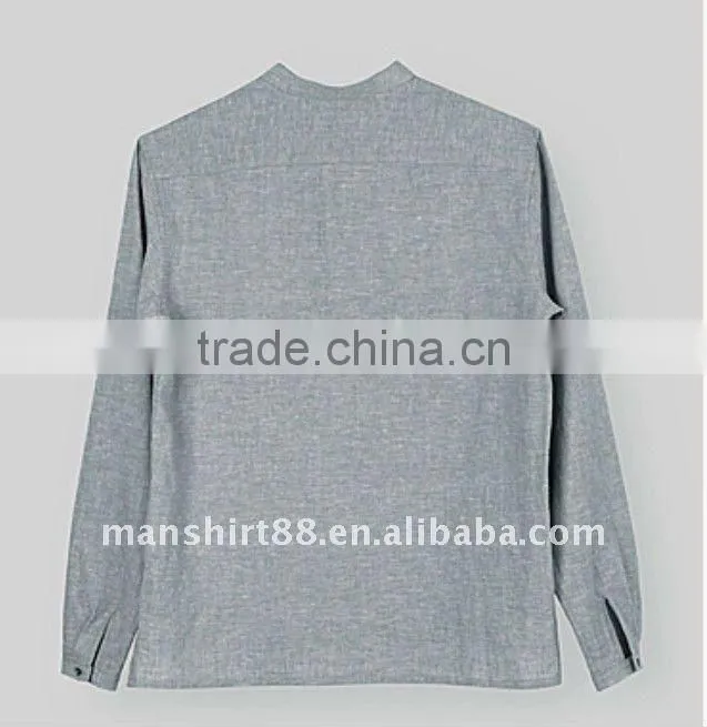 latest man's V-neck linen casual shirt