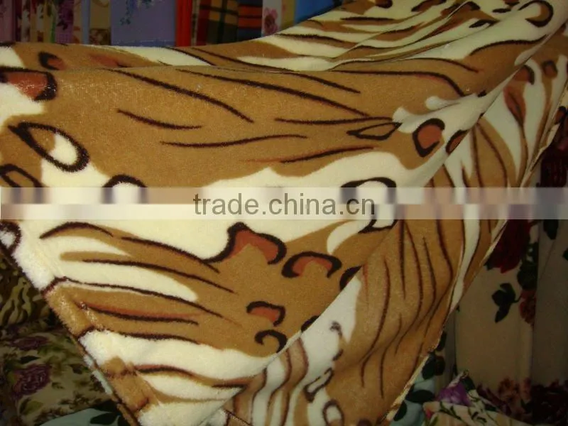 faux fur fleece blanket tiger fur