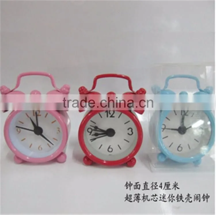 Lovely Mini Cartoon Dial Number Round Desktop Alarm Clock Clocks