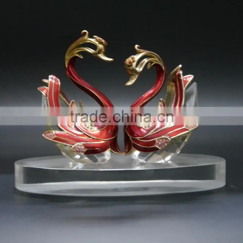 Fashion Crystal Couple Swan For Wedding Decoration & Gifts