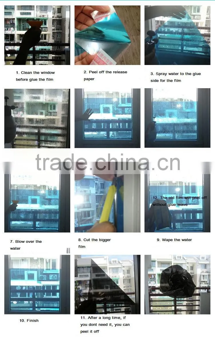 Gold silver commercial architecture window film solar control with best supply
