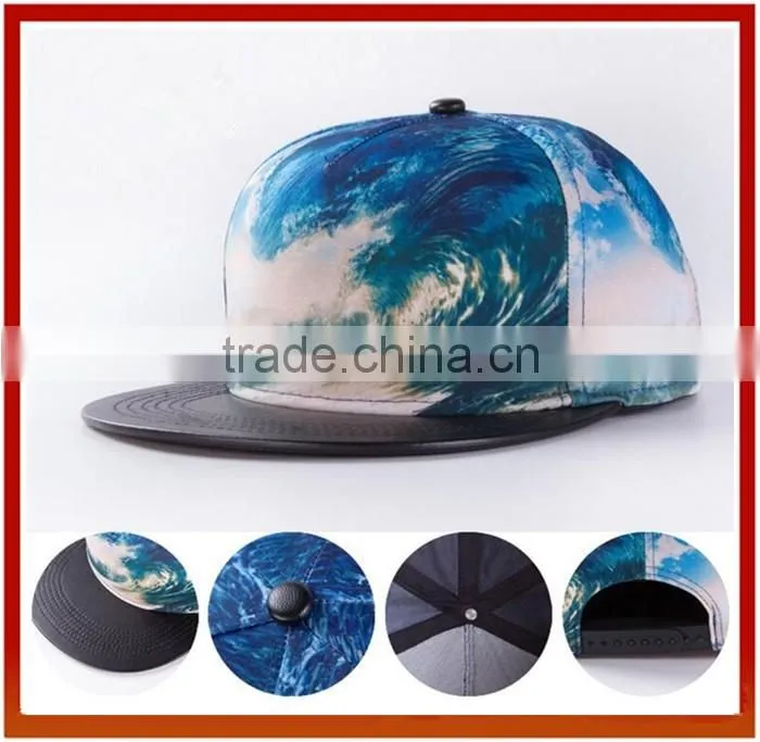 Top Quality 3D Printed Customize Snapback Hats/Printed Hip Hop Snapback Caps
