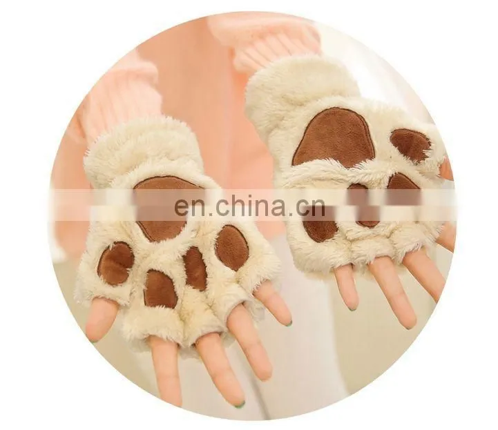 Fashion new design pretty super soft useful animal gloves