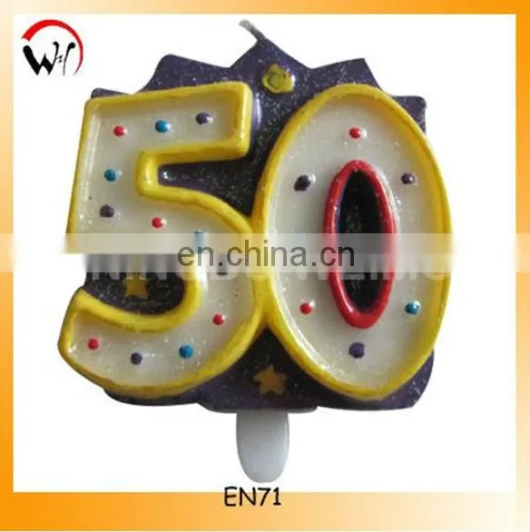 digit figure glitter birthday gold number candle