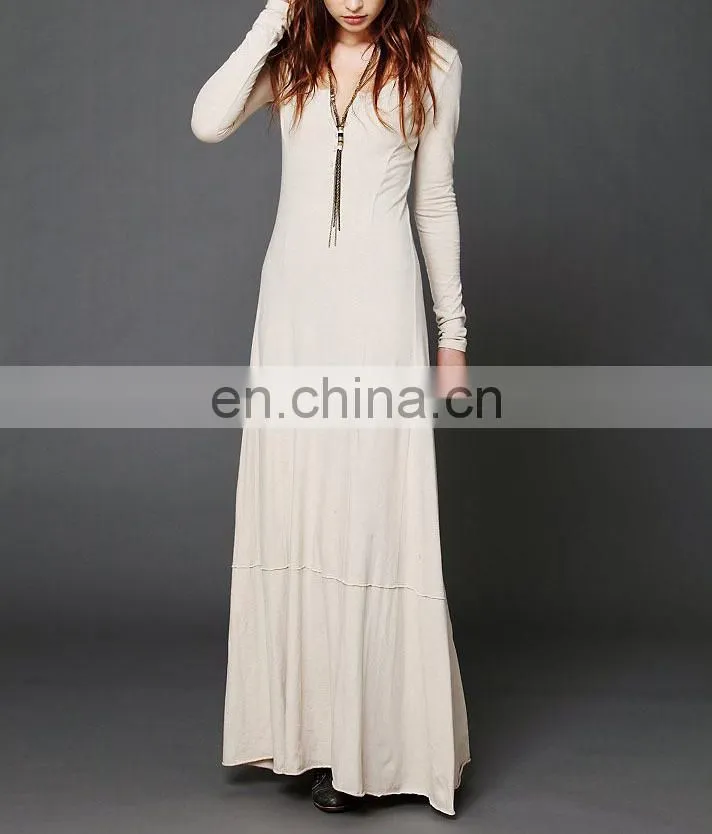 CHEFON Henley pattern elegant long style dresses sale