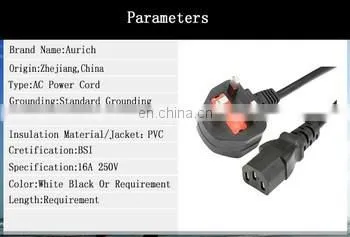 European standard power cord with schuko plug cupper cable
