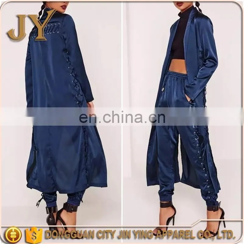Hotsales nice army green fashion pant design coat for ladies long style coats parka