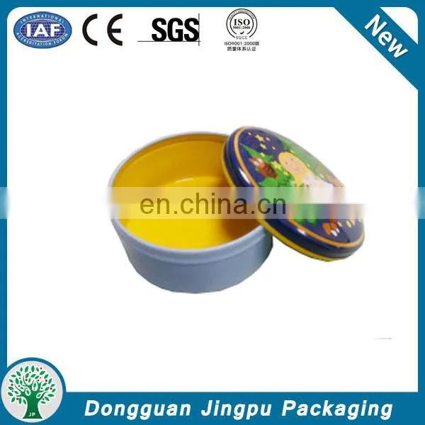Round hot sale cosmetic tin box/ lip balm boxes
