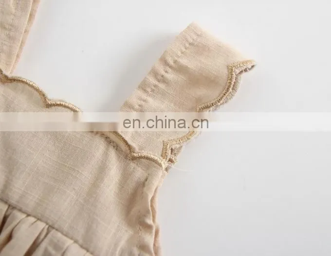 Lovely Summer Hot Sale Slip Dress Romper One Piece Baby Girl Cotton Romper