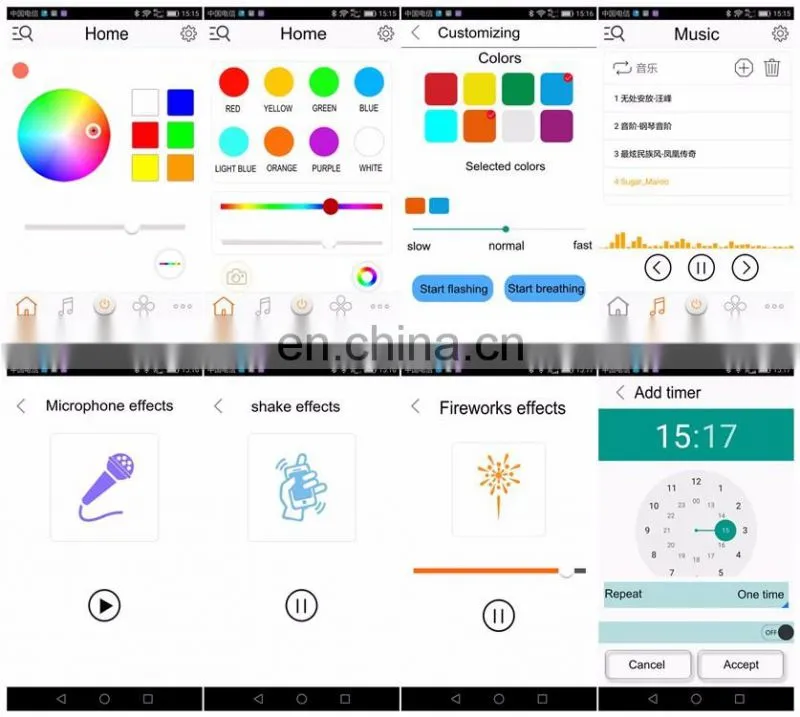 Intelligent wifi smart phone controllable rgb/ rgbw led strip for led home light