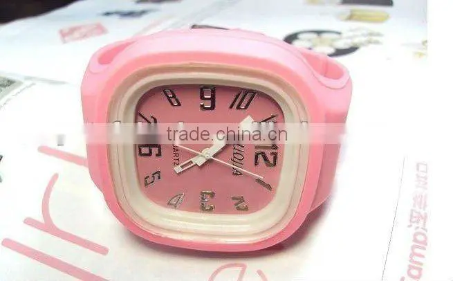 Digital watch, hot sale snap strap led watch, attractive silicon watch