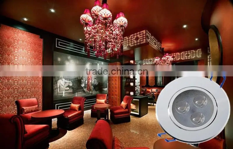 High quality ip44 3w led ceiling down light up and down light led recessed down light