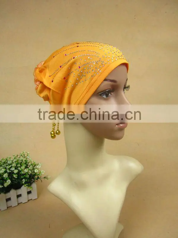 A522 fashion flower islamic hijab cap,muslim hejab hat