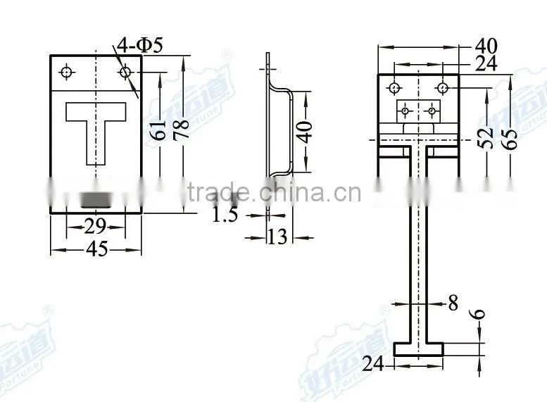 02421+02422 Refrigerated truck rear door catch set