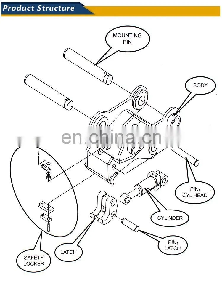 High Quality Mini Excavator Attachment Hydraulic Quick Connection Power Tilt Quick Hitch For Sale Australia