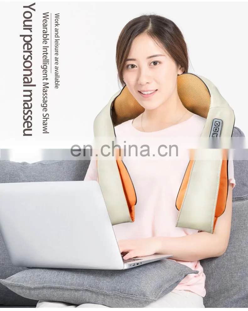 2019 Latest design shiatsu kneading health care electric neck back shoulder massager