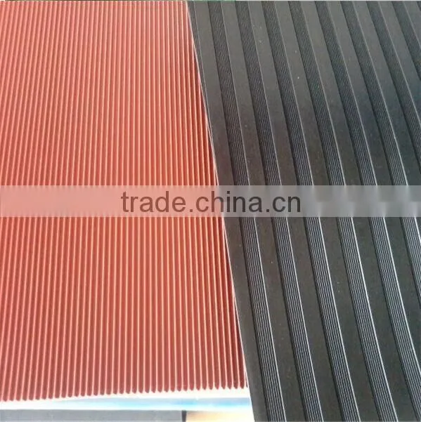 High quality anti-slip mat,corrugated rubber mat in qingdao