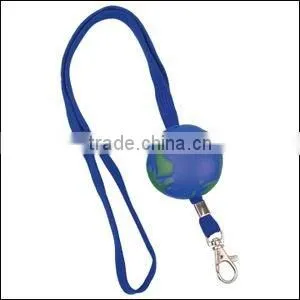 Blue Lanyard with Stress Baseball