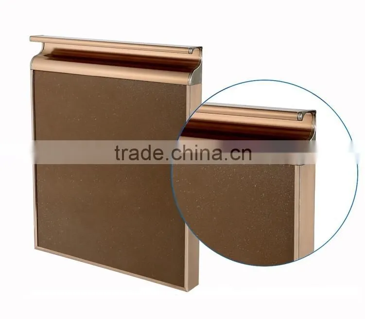 aluminium glass door frame MDF kitchen cabinet handle profile/cupboard door frame profile