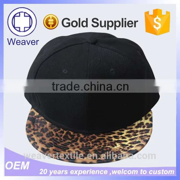 Custom Coll Flat Short Snakeskin Fabric Brm Cap Hats for Wholesale