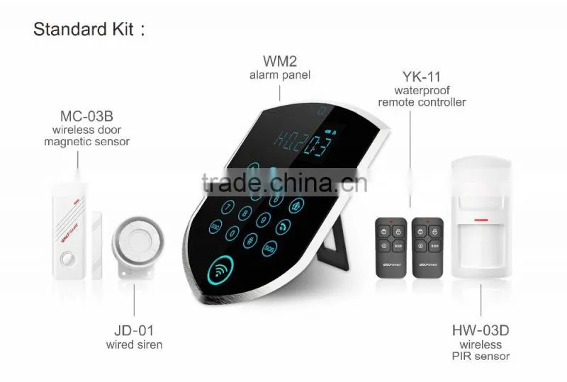 China Factory OEM/ODM GSM security wireless 3G smart security alarm system YL-007WM2