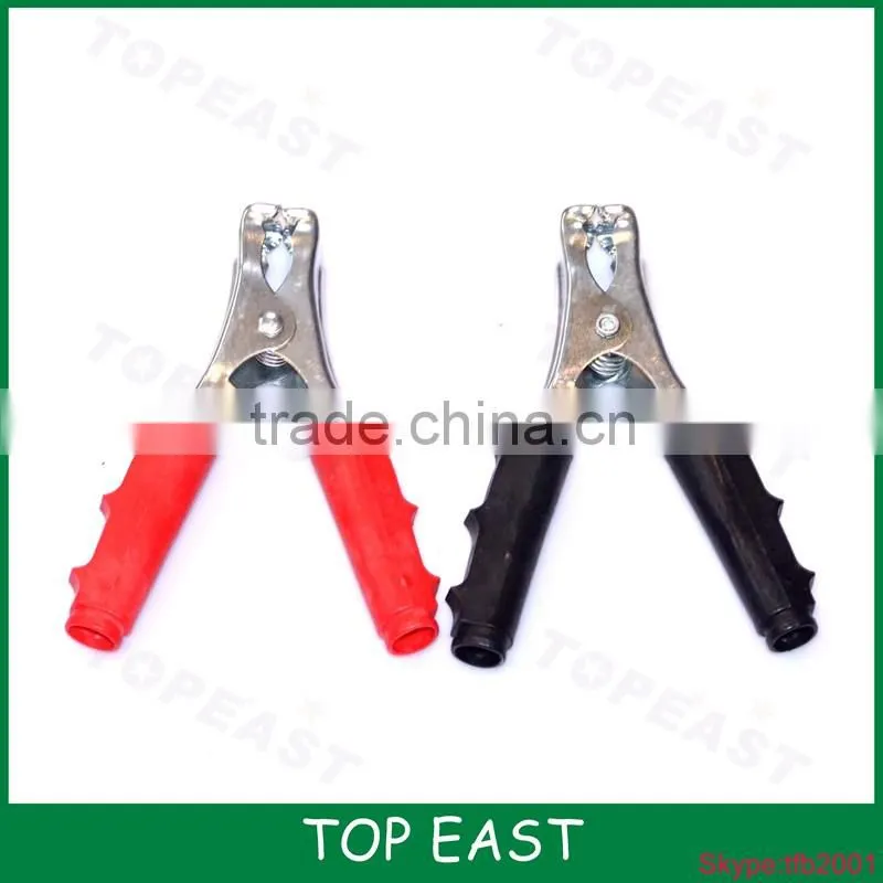 HIGH QULITY battery clamp with terminal ring RED BLACK COLOR