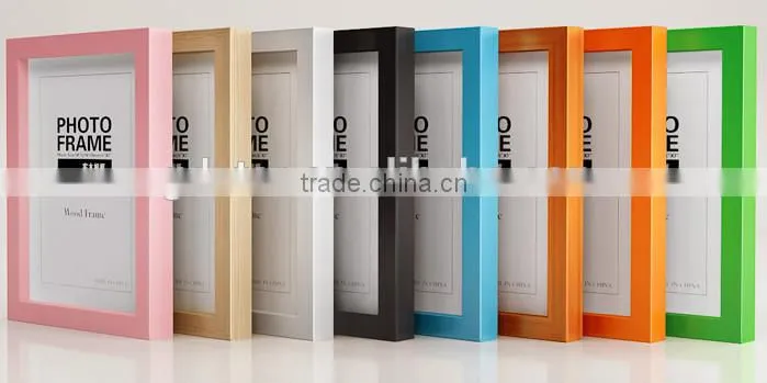 Eco-friendly Home Decor Colorful Natural Wood Photo Frame