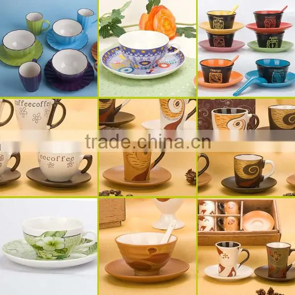 fine porcelain coffee cup with saucer