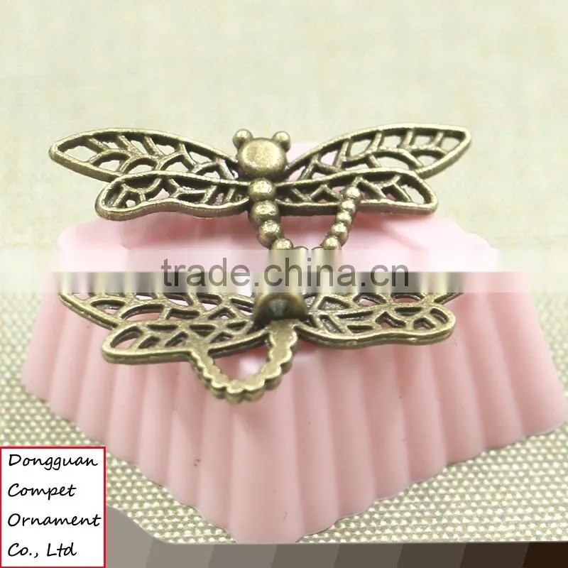 Wholesale zinc alloy jewelry hollow out insects dragonfly pendant
