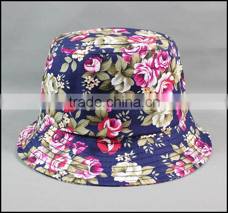 wholesale 2015 custom fashion short brim fabric dyed bucket hat