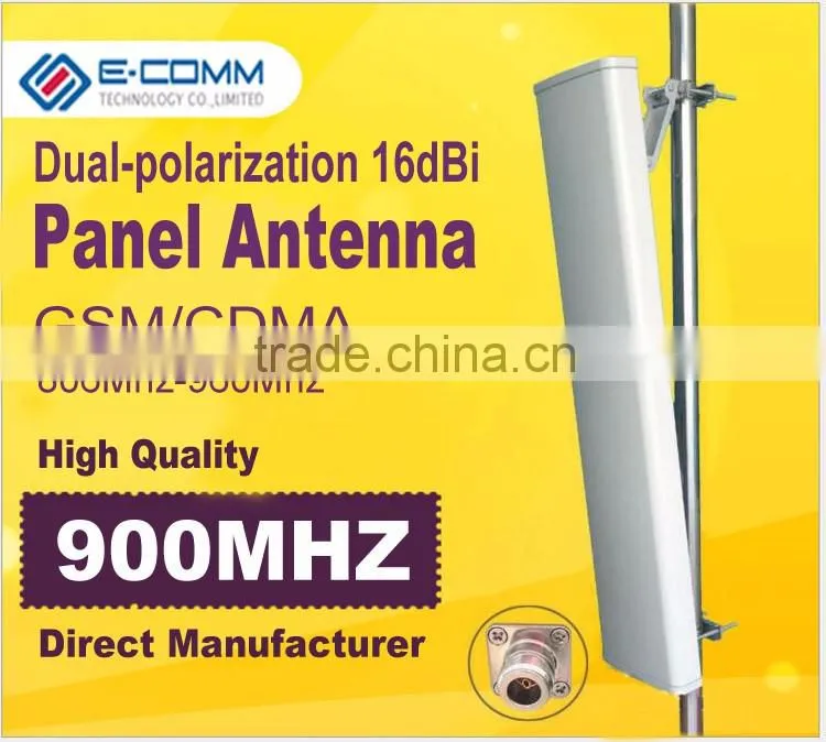 Outdoor 806-960MHz high gain16dBi GSM CDMA base station dual polarizationpanel panel antenna