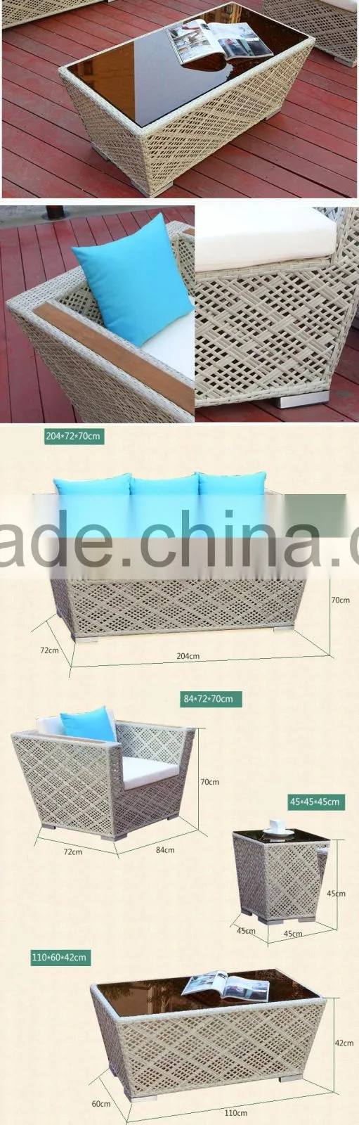 High Quality Multifunction Sale Outdoor Rattan cube Garden Furniture Rattan Furniture Malaysia