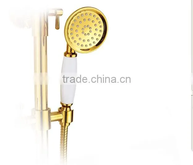 TongYing New Gold Plated Bathroom Chrome Handheld Rain Shower head