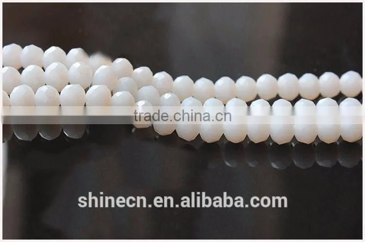 Pujiang wholesale factory price general colorful loose beads 4mm faceted roundelle glass crystal beads