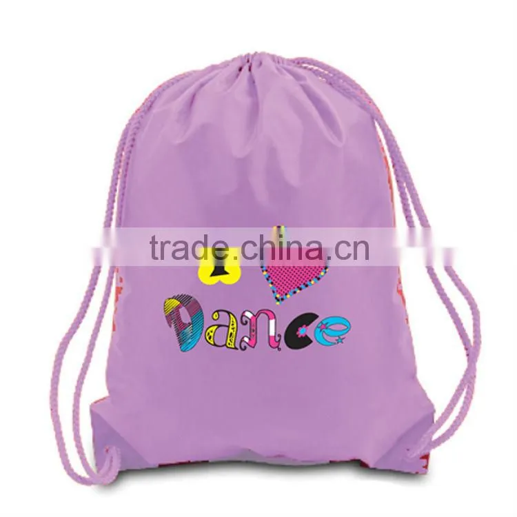 Clear lovely drawstring bag for kids