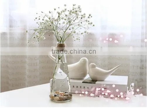 Hot sales wholesale clear glass vase home decoration flower glass vases