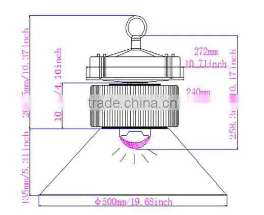 150W Factory Industrial Led High Bay Light with CE SAA RoHS ETL
