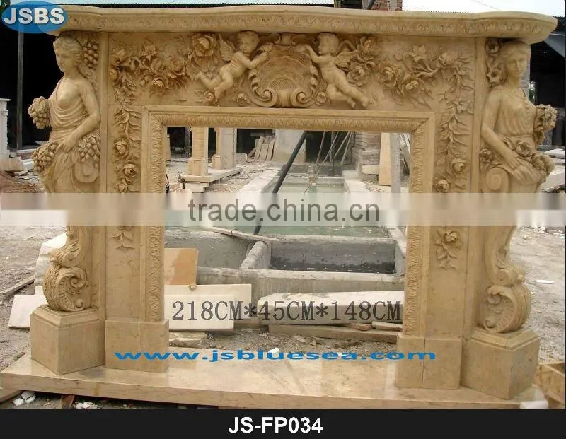 Natural stone fireplace mantel