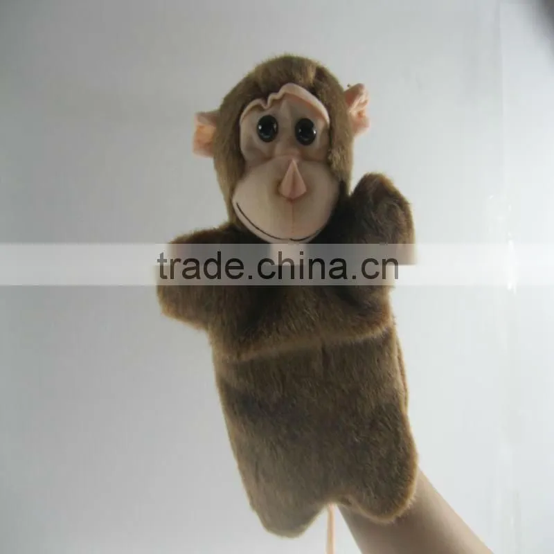 Funny plush frog hand puppet