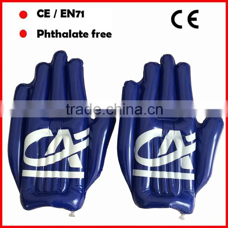 Full color printed PVC inflatable fingers hand for cheering