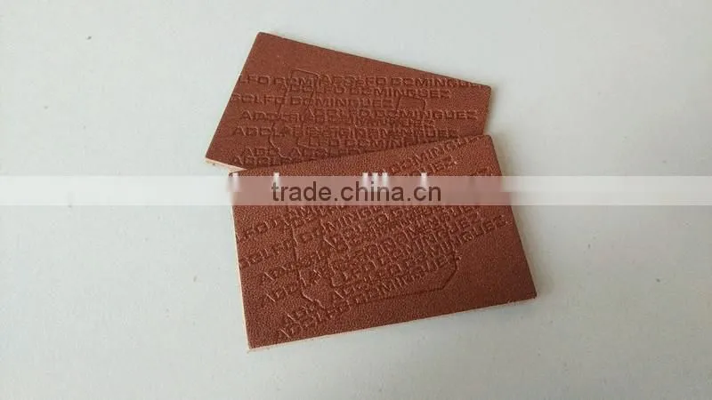embossed debossed printed leather patch for sofa & shoes