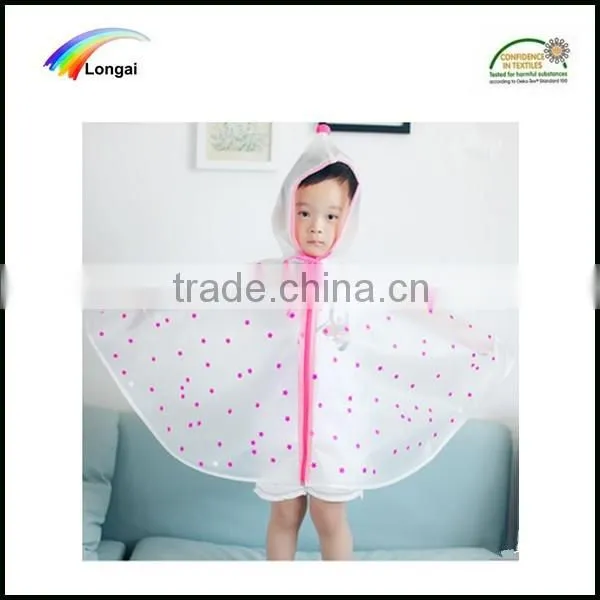 2016 hotsale outdoor poncho kids raincoat