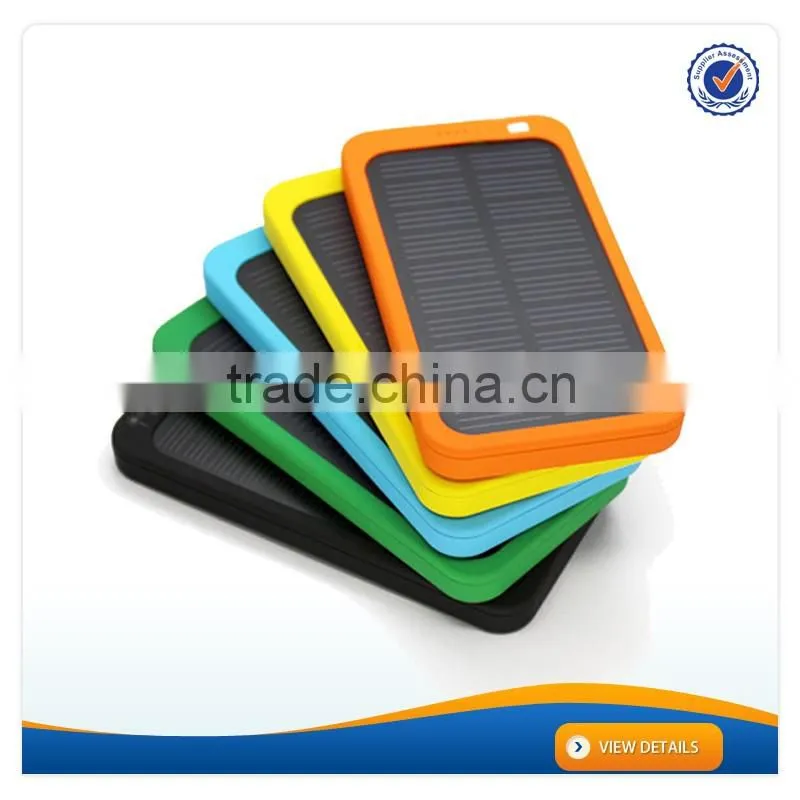 AWC608 10000mah universal solar panel slim charger tablet mobile charger solar