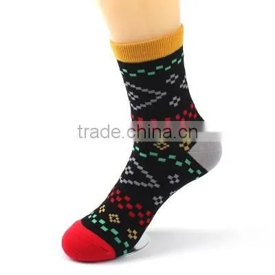 Lady jacquard dress knitted sock