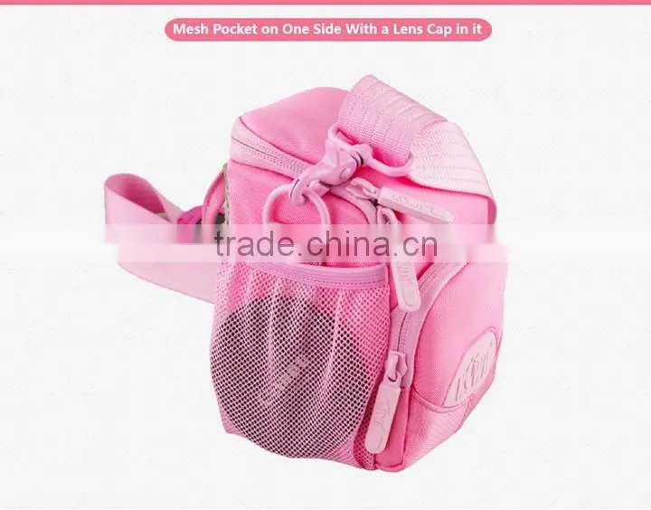 Camera Bag KIWIFOTOS Pink Mirrorless Camera Case For Beauty Girl Neoprene Camera Bag