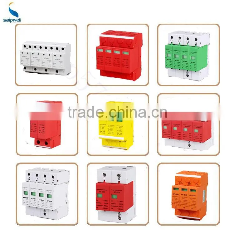 SAIP/SAIPWELL New Hot Sale 2 Poles 385/440V Durable IP65 Electrical Surge Arrestor